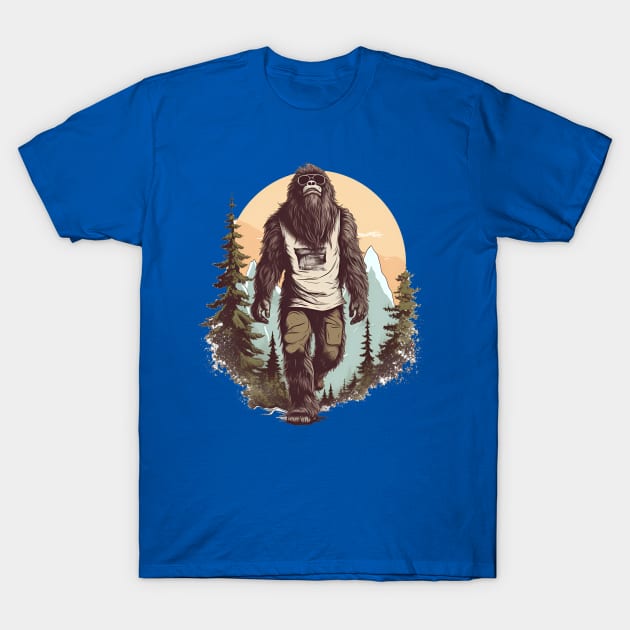 Dope Sasquatch in Nature T-Shirt by Grassroots Green